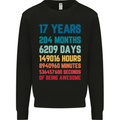 17th Birthday 17 Year Old Mens Sweatshirt Jumper Black
