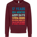 17th Birthday 17 Year Old Mens Sweatshirt Jumper Maroon