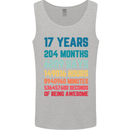 17th Birthday 17 Year Old Mens Vest Tank Top Sports Grey