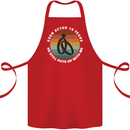 18 Year Wedding Anniversary 18th Marriage Cotton Apron 100% Organic Red