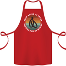 18 Year Wedding Anniversary 18th Marriage Cotton Apron 100% Organic Red