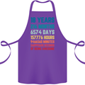 18th Birthday 18 Year Old Cotton Apron 100% Organic Purple