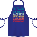 18th Birthday 18 Year Old Cotton Apron 100% Organic Royal Blue