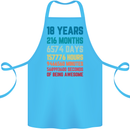 18th Birthday 18 Year Old Cotton Apron 100% Organic Turquoise
