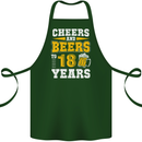 18th Birthday 18 Year Old Funny Alcohol Cotton Apron 100% Organic Forest Green