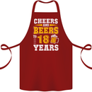 18th Birthday 18 Year Old Funny Alcohol Cotton Apron 100% Organic Maroon