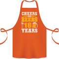 18th Birthday 18 Year Old Funny Alcohol Cotton Apron 100% Organic Orange