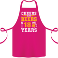 18th Birthday 18 Year Old Funny Alcohol Cotton Apron 100% Organic Pink