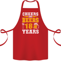 18th Birthday 18 Year Old Funny Alcohol Cotton Apron 100% Organic Red