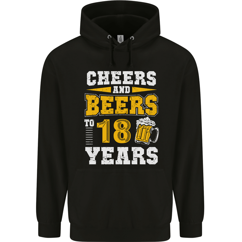 18th Birthday 18 Year Old Funny Alcohol Mens 80% Cotton Hoodie Black
