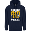 18th Birthday 18 Year Old Funny Alcohol Mens 80% Cotton Hoodie Navy Blue