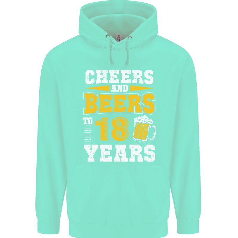 18th Birthday 18 Year Old Funny Alcohol Mens 80% Cotton Hoodie Peppermint