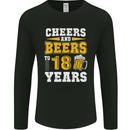 18th Birthday 18 Year Old Funny Alcohol Mens Long Sleeve T-Shirt Black
