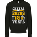 18th Birthday 18 Year Old Funny Alcohol Mens Sweatshirt Jumper Black