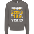 18th Birthday 18 Year Old Funny Alcohol Mens Sweatshirt Jumper Charcoal