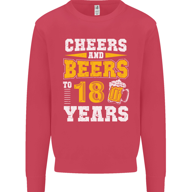 18th Birthday 18 Year Old Funny Alcohol Mens Sweatshirt Jumper Heliconia