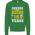 18th Birthday 18 Year Old Funny Alcohol Mens Sweatshirt Jumper Irish Green