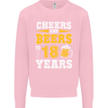 18th Birthday 18 Year Old Funny Alcohol Mens Sweatshirt Jumper Light Pink