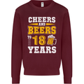 18th Birthday 18 Year Old Funny Alcohol Mens Sweatshirt Jumper Maroon