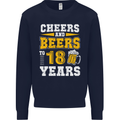 18th Birthday 18 Year Old Funny Alcohol Mens Sweatshirt Jumper Navy Blue