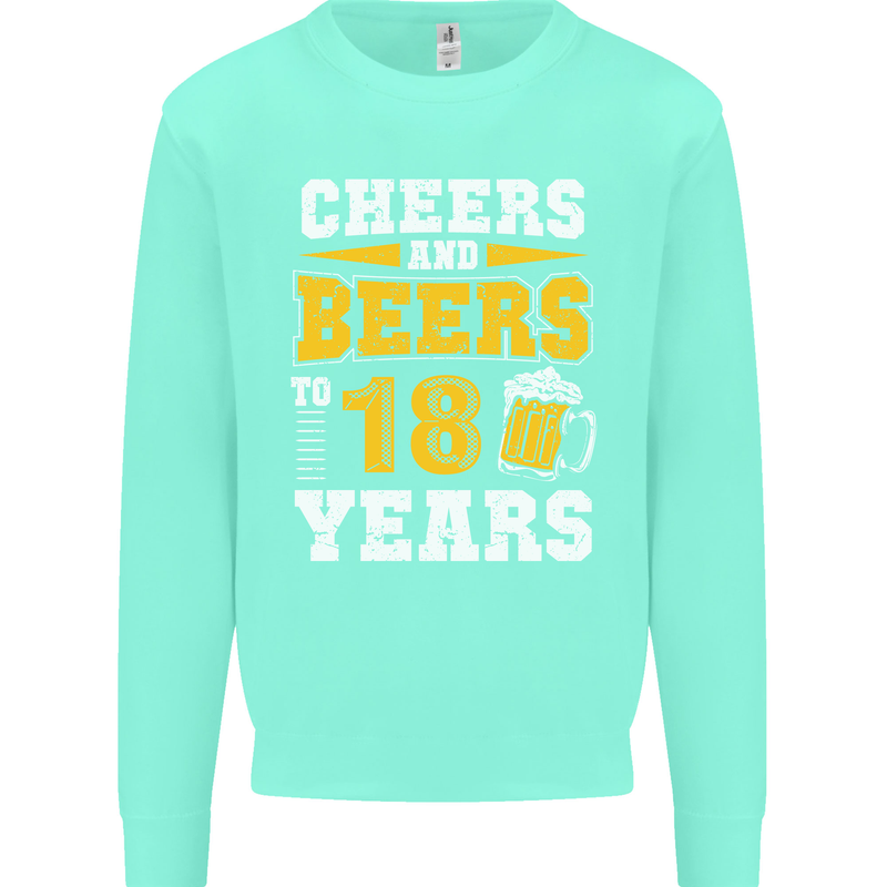 18th Birthday 18 Year Old Funny Alcohol Mens Sweatshirt Jumper Peppermint
