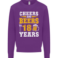 18th Birthday 18 Year Old Funny Alcohol Mens Sweatshirt Jumper Purple