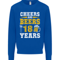 18th Birthday 18 Year Old Funny Alcohol Mens Sweatshirt Jumper Royal Blue