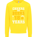 18th Birthday 18 Year Old Funny Alcohol Mens Sweatshirt Jumper Yellow