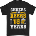 18th Birthday 18 Year Old Funny Alcohol Mens T-Shirt 100% Cotton Black