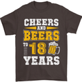 18th Birthday 18 Year Old Funny Alcohol Mens T-Shirt 100% Cotton Dark Chocolate