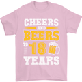 18th Birthday 18 Year Old Funny Alcohol Mens T-Shirt 100% Cotton Light Pink