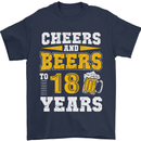 18th Birthday 18 Year Old Funny Alcohol Mens T-Shirt 100% Cotton Navy Blue