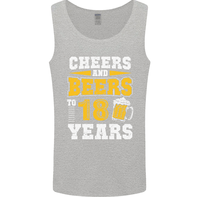 18th Birthday 18 Year Old Funny Alcohol Mens Vest Tank Top Sports Grey