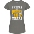 18th Birthday 18 Year Old Funny Alcohol Womens Petite Cut T-Shirt Charcoal