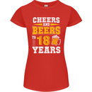18th Birthday 18 Year Old Funny Alcohol Womens Petite Cut T-Shirt Red
