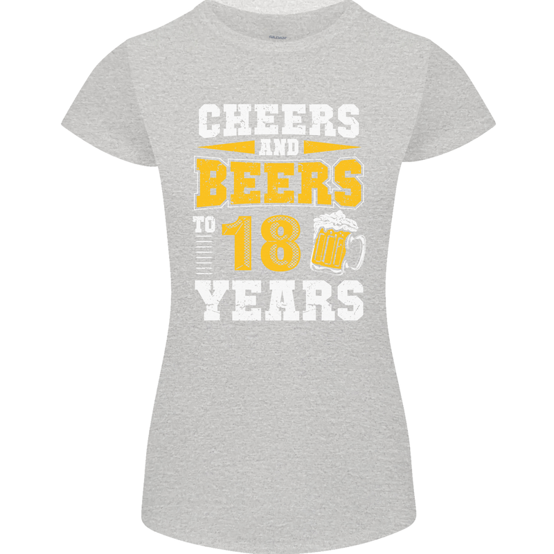 18th Birthday 18 Year Old Funny Alcohol Womens Petite Cut T-Shirt Sports Grey