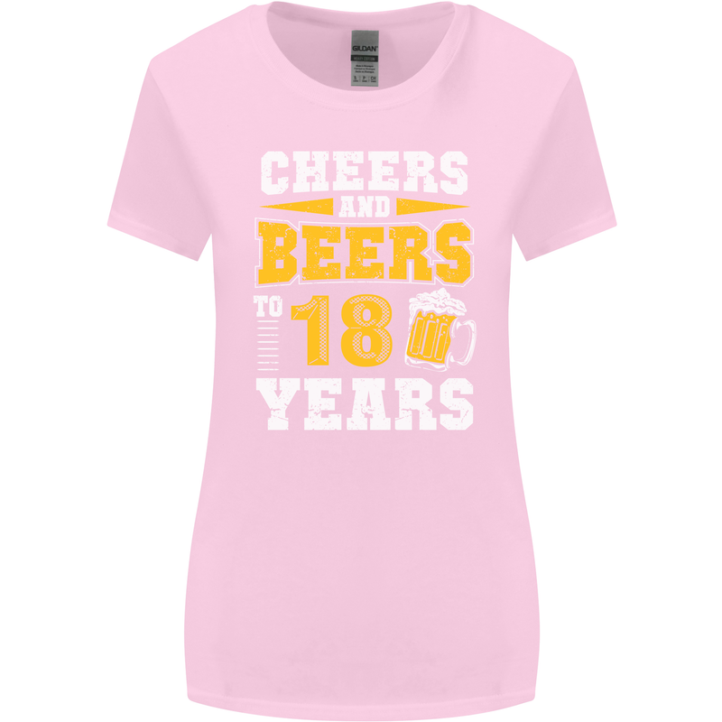 18th Birthday 18 Year Old Funny Alcohol Womens Wider Cut T-Shirt Light Pink