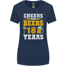 18th Birthday 18 Year Old Funny Alcohol Womens Wider Cut T-Shirt Navy Blue