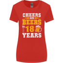 18th Birthday 18 Year Old Funny Alcohol Womens Wider Cut T-Shirt Red