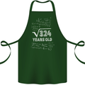 18th Birthday 18 Year Old Geek Funny Maths Cotton Apron 100% Organic Forest Green