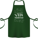 18th Birthday 18 Year Old Geek Funny Maths Cotton Apron 100% Organic Forest Green
