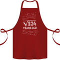18th Birthday 18 Year Old Geek Funny Maths Cotton Apron 100% Organic Maroon
