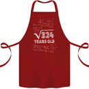18th Birthday 18 Year Old Geek Funny Maths Cotton Apron 100% Organic Maroon
