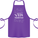 18th Birthday 18 Year Old Geek Funny Maths Cotton Apron 100% Organic Purple