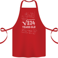 18th Birthday 18 Year Old Geek Funny Maths Cotton Apron 100% Organic Red