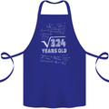 18th Birthday 18 Year Old Geek Funny Maths Cotton Apron 100% Organic Royal Blue