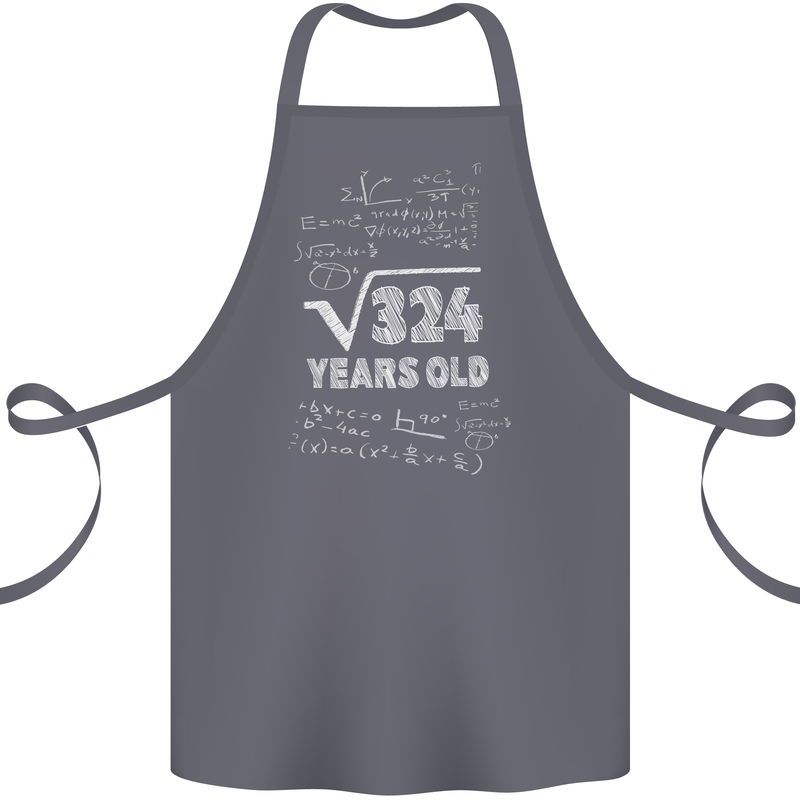 18th Birthday 18 Year Old Geek Funny Maths Cotton Apron 100% Organic Steel