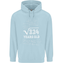 18th Birthday 18 Year Old Geek Funny Maths Mens 80% Cotton Hoodie Light Blue