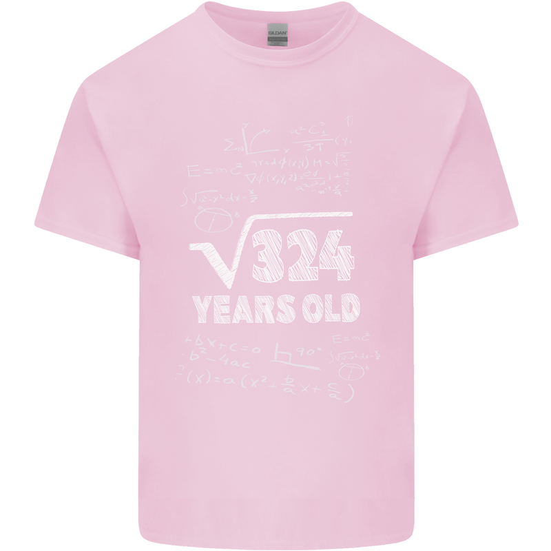 18th Birthday 18 Year Old Geek Funny Maths Mens Cotton T-Shirt Tee Top Light Pink