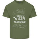 18th Birthday 18 Year Old Geek Funny Maths Mens Cotton T-Shirt Tee Top Military Green